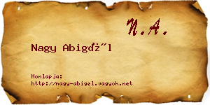 Nagy Abigél névjegykártya